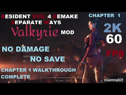Download MP3 Valkyrie Mod Insane Difficulty Chapter 1 Resident Evil 4 Remake Separate Ways #pcgaming