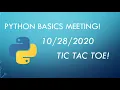 Coding Club Python Basics Meeting 2020