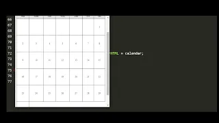 Create a Calendar using Javascript