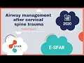 Download Lagu Airway management after cervical spine trauma T. GAUSS e SFAR 2020