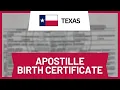 Apostille Birth Certificate Texas Step-by-Step