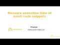8 3 Measure Execution Time of Small Code Built-in Functions Learn Python Programming Step by