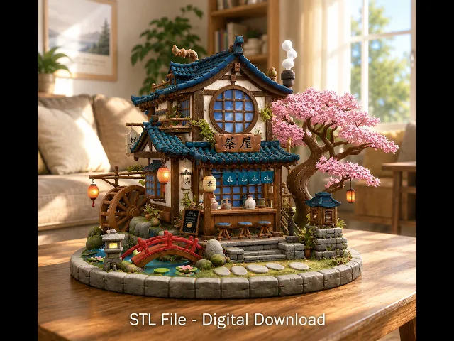 Japanese Tea House STL File for 3D Print video thumbnail