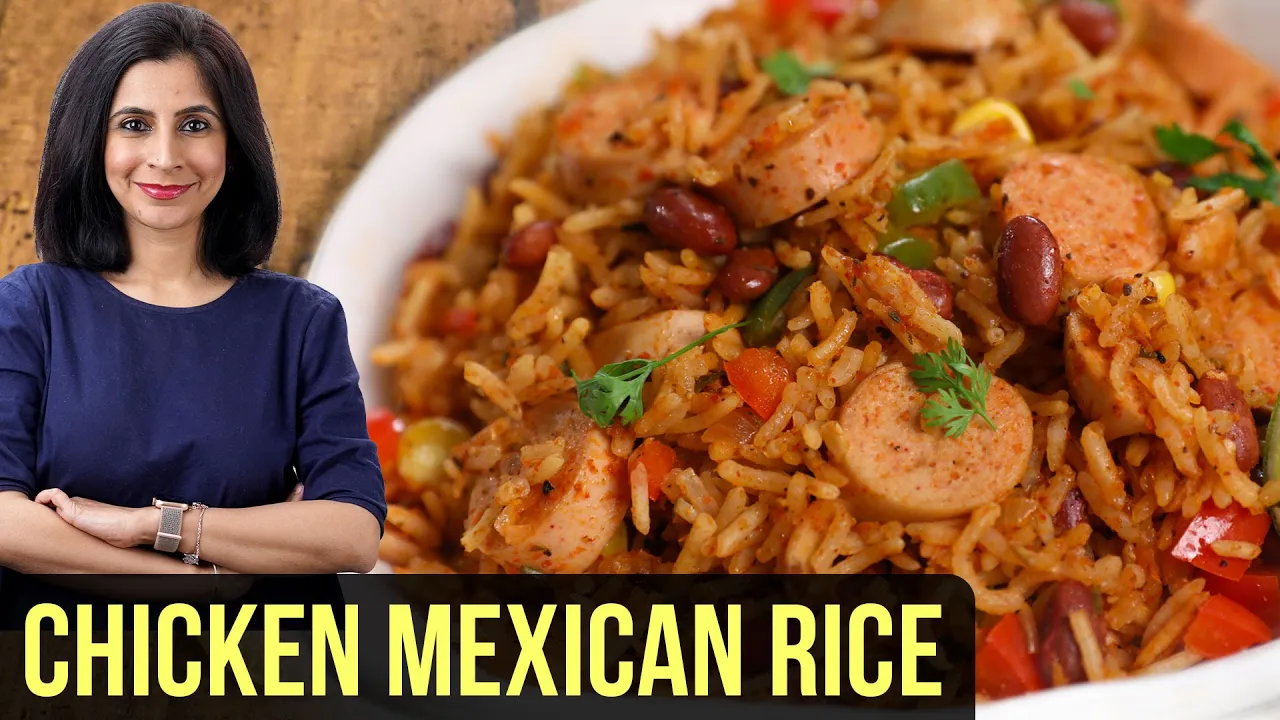 Mexican Chicken Rice Recipe   How To Make Mexican Rice   Arroz Con Pollo   One Pot Meal By Tarika