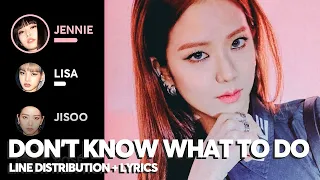 BLACKPINK Don T Know What To Do Line Distribution Color Coded Lyrics 
