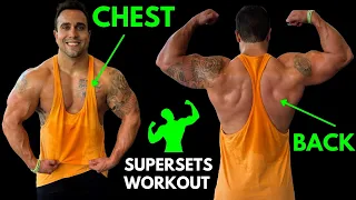 Chest and Back Workout At Gym | Supersets for Size!