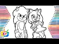 Very beautiful and easy drawing how to draw Sonic and Amy Rose Sonic the Hedgehog