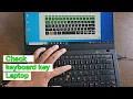 How to check laptop keyboard button