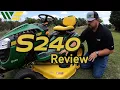 2020 John Deere S240 Riding Lawn Tractor Mower Review and Walkaround