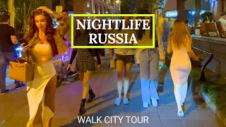 🔥 Augenschmaus 🍭 Nachtleben Moskau, schöne russische Mädchen 4K HDR