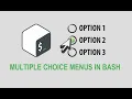 How to make a multiple choice menu in Bash