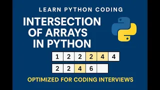 45 Find Intersection of Two Arrays in Python Optimized for Interviews