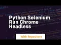 python selenium run chrome headless