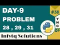 InfyTQ Programming Fundamentals Using Python Day 9 Practice Problems