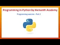 38 Python programming exercise - part 2 by Hemanth Academy