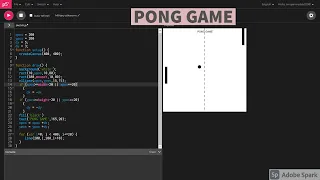 Basic PONG GAME in p5 js Web Editor NIRUPAM
