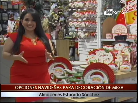 Opciones navideñas para decoración de mesa Almacenes Estuardo Sánchez