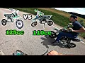 110cc vs 125cc Pit Bike Race - 15cc Make ANY Difference Which is FASTER SSR Pit Bikes