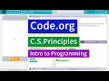 Creating Functions with Parameters Lesson 8 4 Tutorial with Answers Code org CS Principles