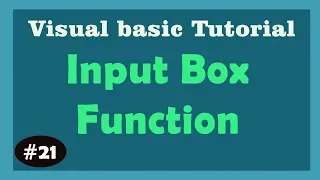 Input box function - Visual basic 6 0 Visual basic tutorial in hindi VB 6 Tutorial
