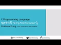 sprintf formatted string function in C