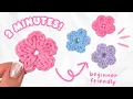 how to crochet a simple flower no magic ring easy crochet tutorial for BEGINNERS updated