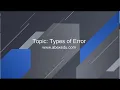 Types of Errors while writting a C Program by Naila Atta Bhatti