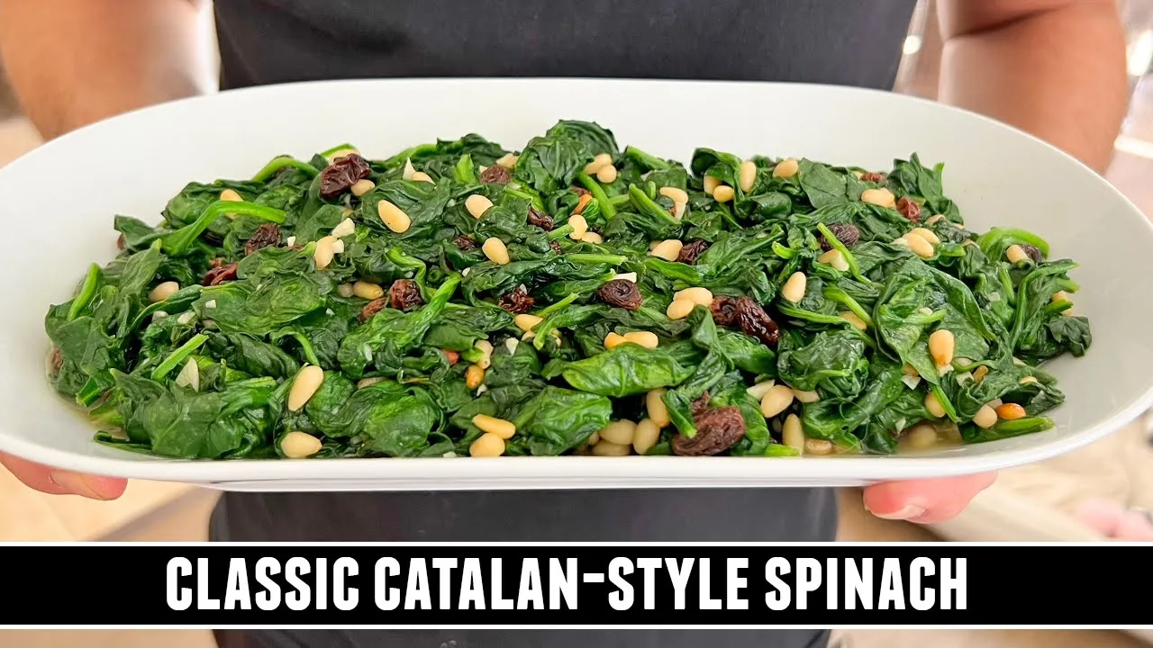 CLASSIC Catalan-Style Spinach   Delicious Recipe from Barcelona Spain