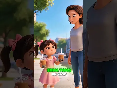 ¡Emma Quiso Tomarse Dos Vasos de Boba de Golpe y Terminó Arrepintiéndose! 🧋😂 #shorts