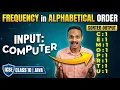Frequency of Each Letter in Alphabetical Order Java String Program ICSE Class 10 Computer