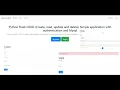 Python Flask CRUD Simple application with sign up and authentication