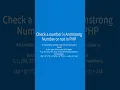 Check Armstrong Number or not in PHP