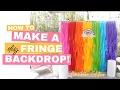 The Best DIY FRINGE BACKDROP under 30 plastic tablecloths
