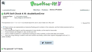 Java Practice It 4 18 doubleSumError basics double