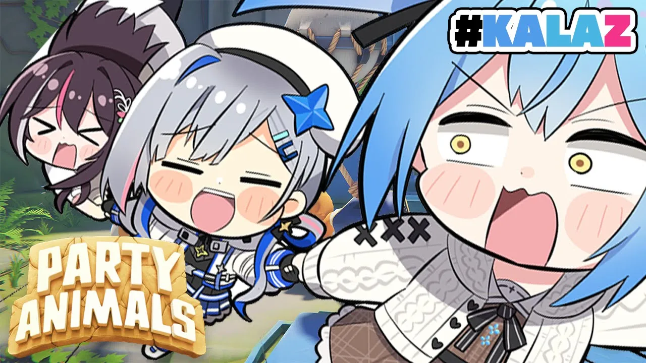 【Party Animals】#KALAZ からーず、動物になる。【ホロライブ / AZKi / 雪花ラミィ / 天音かなた】