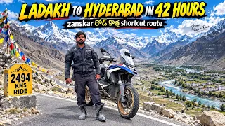 LADAKH TO HYDERABAD IN 42 HOURS 😱 | NON-STOP 2494 KM RIDE | New Record | Ladakh 2026 DAY-10