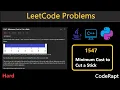 Minimum Cost to Cut a Stick Leetcode Q 1547 Python C Java LeetCode Daily Challenge