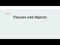 Java for Beginners - Module 6 Classes and objects