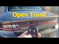 Dodge Charger 4 ways How to OPEN Trunk rear hatch Key Button Dash Mystery 2011-2023 Pop the Trunk