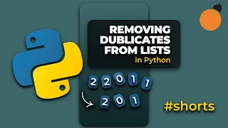 Removing duplicates from a list in Python
