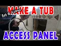 Create a concealed tub access panel in tile