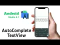 Tutorial AutoComplete TextView in Android Studio 4 1