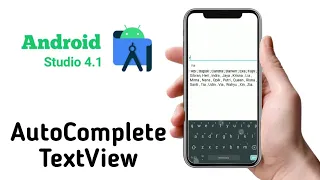 Tutorial AutoComplete TextView in Android Studio 4 1