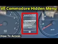 VE Commodore - Hidden Menu Coolant Temp Battery Voltage Throttle Position