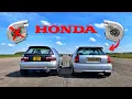 TURBO vs ALL MOTOR 600BHP TURBO CIVIC vs N-A 370BHP CIVIC