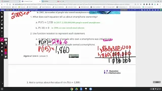 Unit 4 Lesson 3 Function Notation
