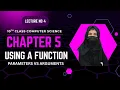 10th computer science Using a Function Parameter vs arguments