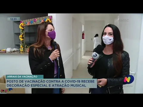 Posto de vacinação contra a Covid-19 recebe decoração especial