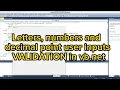 How to validate textboxes allows only letters numbers and decimal numbers - VB net
