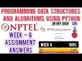 NPTEL Programming Data Structures and Algorithms Using Python Week 6 Quiz Assignment 6 Answers